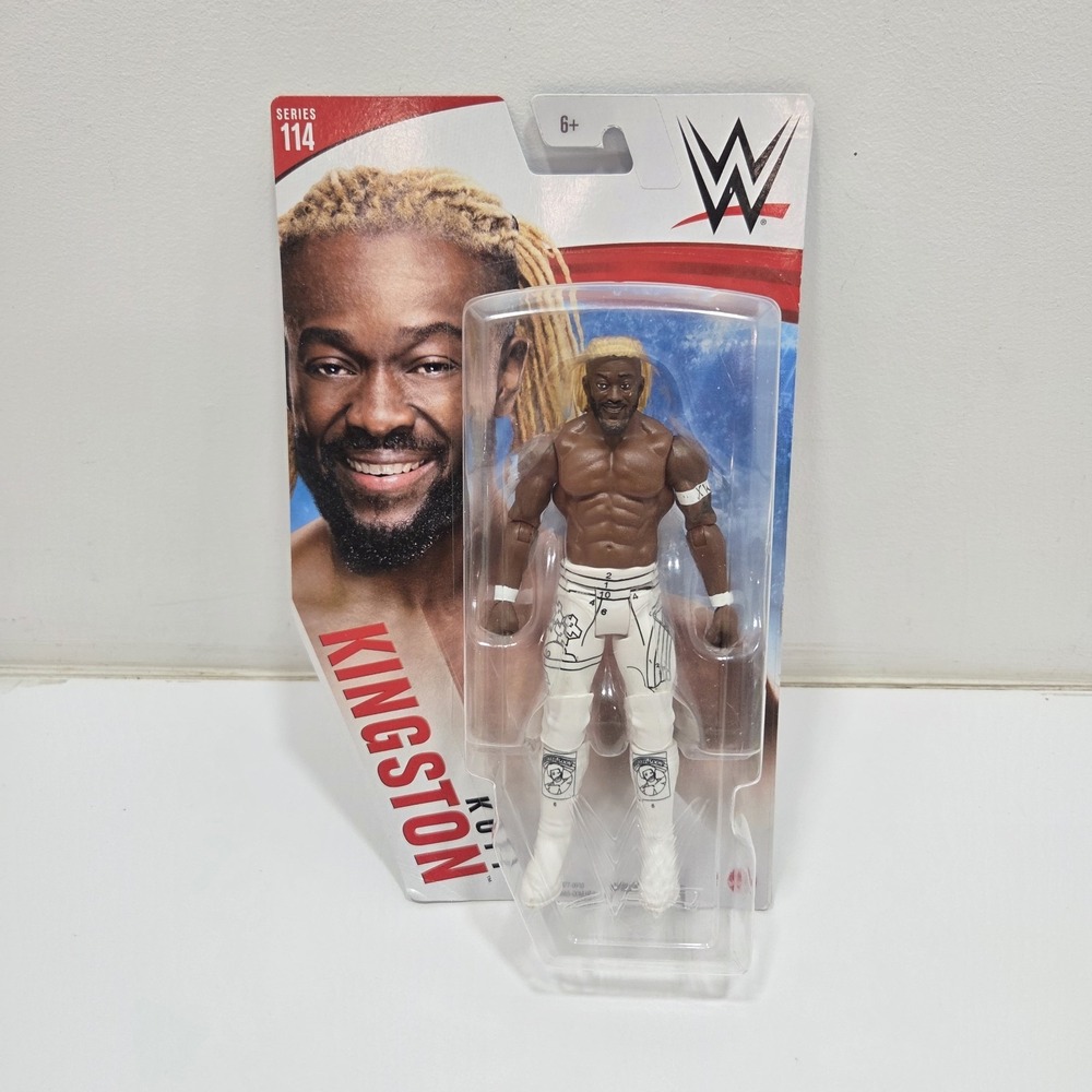 WWE Basic Kofi Kingston 114 - wrestling figure New Damaged blister And Staining
